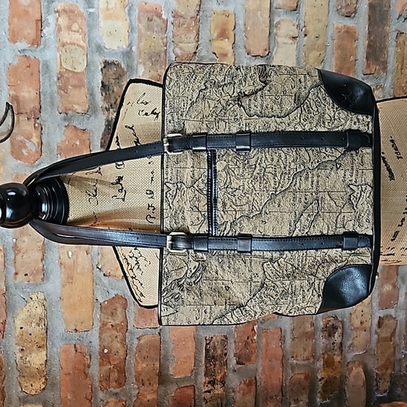 Patricia Nash Large Map Tote Shoulder bag purse - Picture 3 of 12